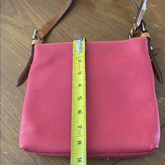 Dooney & Bourke Fuchsia Pink & Brown Leather Convertible Shoulder Crossbody Bag - Picture 7 of 16